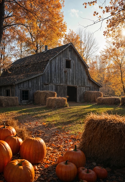 Free Photo beautiful natural autumn scene