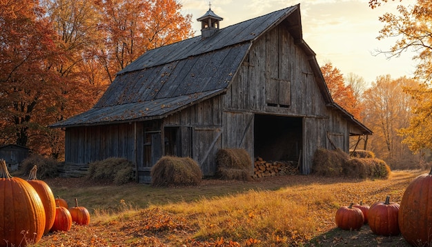 Beautiful natural autumn scene