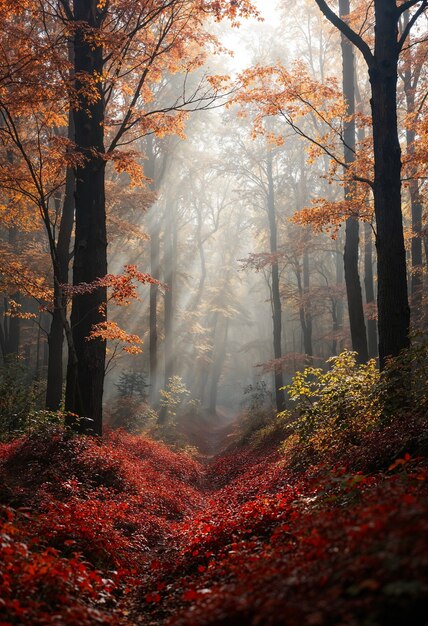 Beautiful natural autumn scene