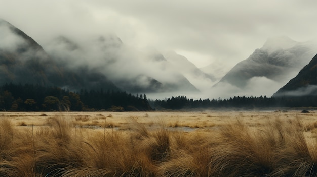 Beautiful nature landscape with mountains