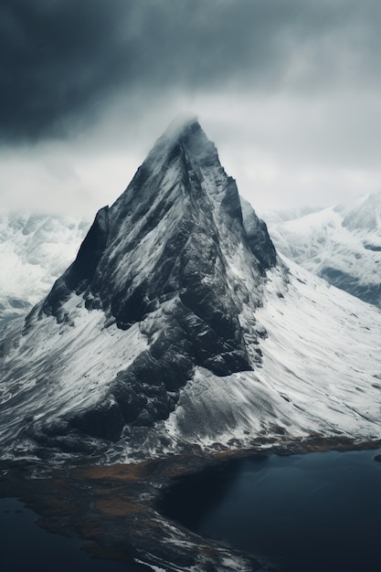 Free photo beautiful nature landscape with mountains