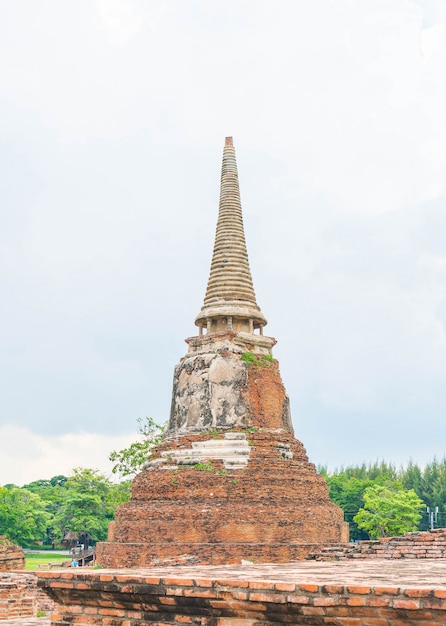 beautiful old architecture historic of Ayutthaya in Thailand