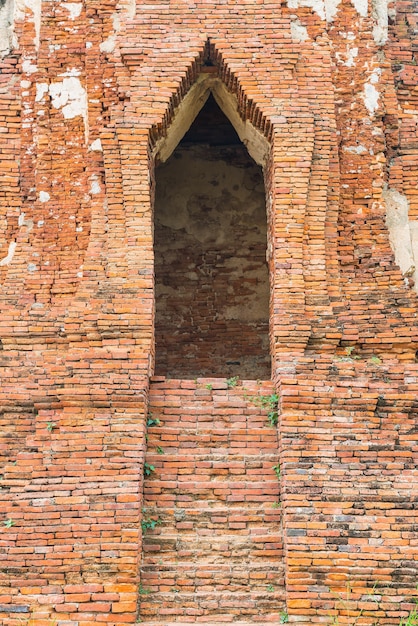 beautiful old architecture historic of Ayutthaya in Thailand