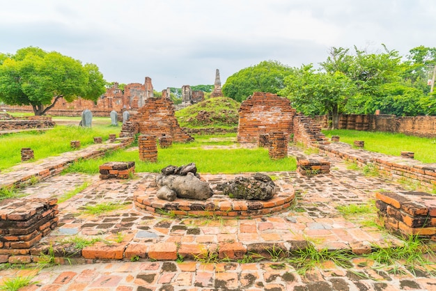 beautiful old architecture historic of Ayutthaya in Thailand