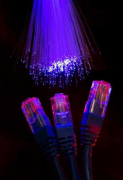 Free Photo beautiful optical fiber detail