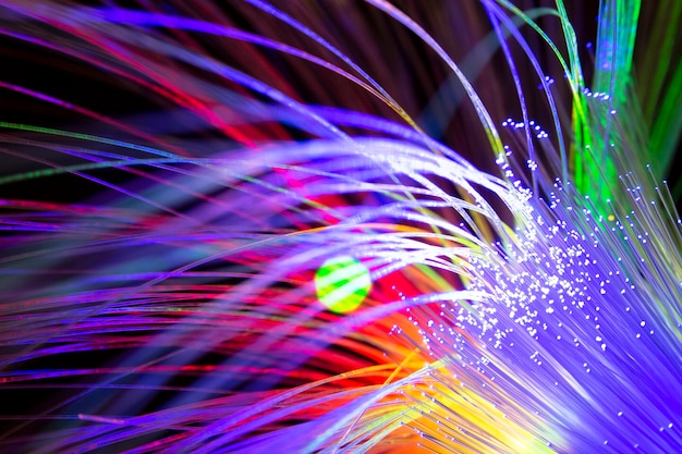 Free photo beautiful optical fiber detail