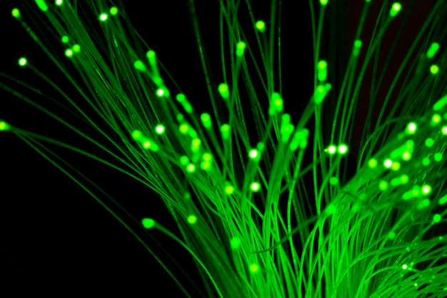 Free photo beautiful optical fiber detail