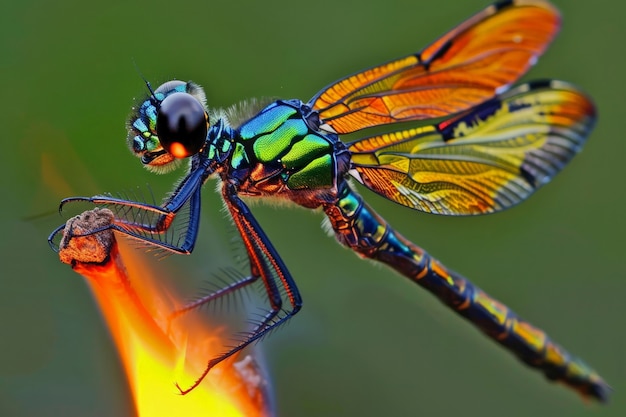 Free photo beautiful photorealistic dragonfly in nature