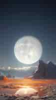 Free photo beautiful photorealistic moon