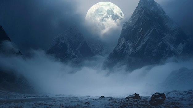 Free Photo beautiful photorealistic moon