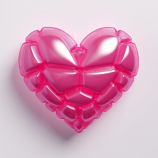 Free photo beautiful pink heart shape