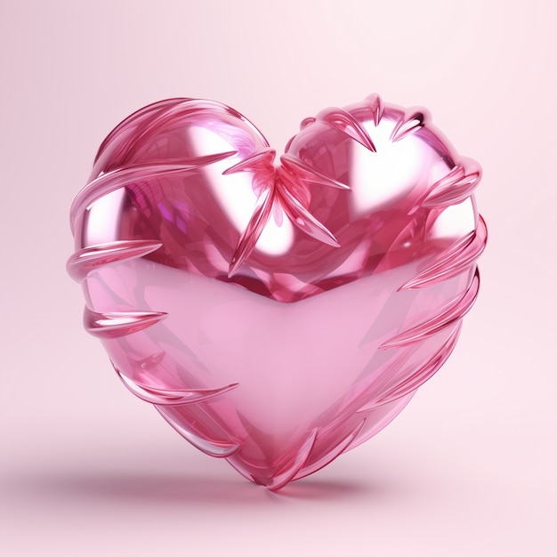 Free Photo beautiful pink heart shape