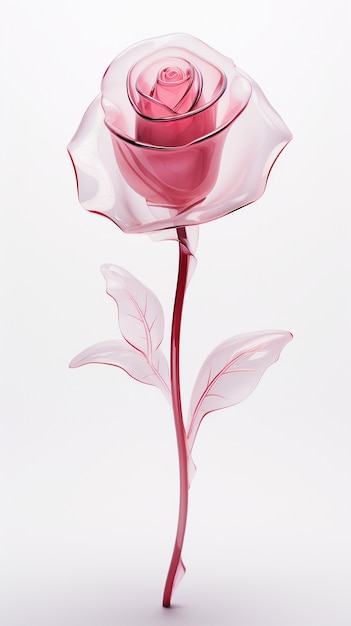 Free Photo beautiful pink rose in studio