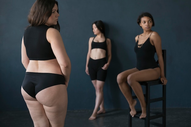 Beautiful portrait of women with all kinds of body