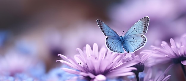 Beautiful purple blue butterfly AI generated image