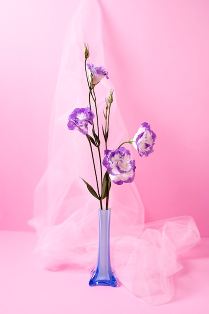 Beautiful purple flowers in vase