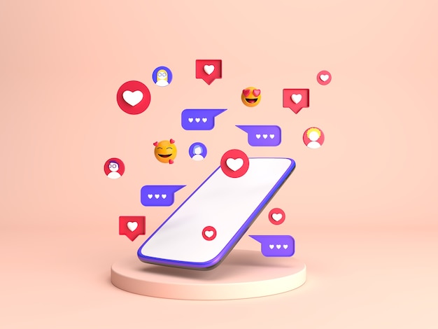 Free photo beautiful rendering of dating app concept