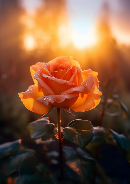 Beautiful rose in nature