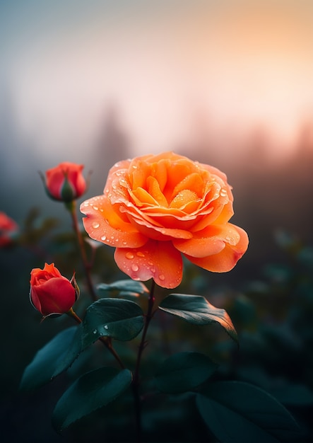 Beautiful rose in nature