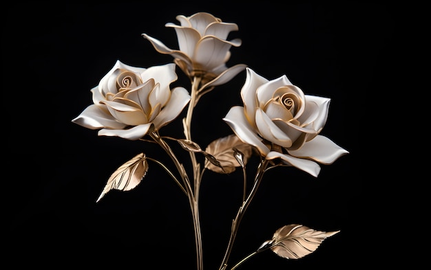 Free photo beautiful roses in studio