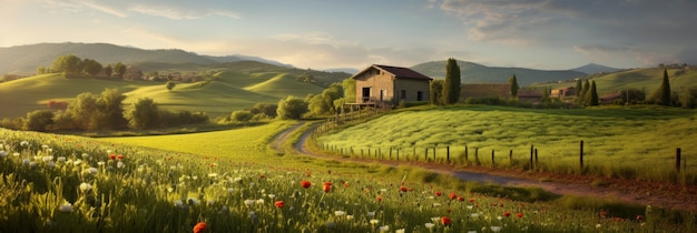 Free photo beautiful rural landscape