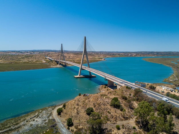 Beautiful scenery of Andalusia at the Portugal-Spain border