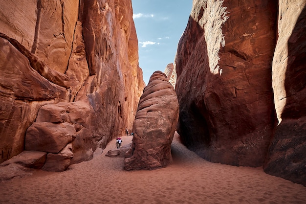 Beautiful scenery of a canyon landscape in Arches National Park, Utah - USA