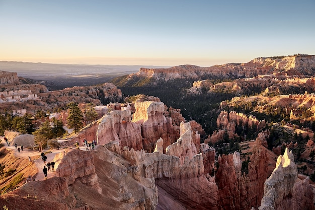 Beautiful scenery of a canyon landscape in Bryce Canyon National Park, Utah, USA