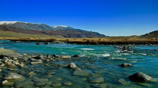 Beautiful scenery of Mongolian wild nature and landscape