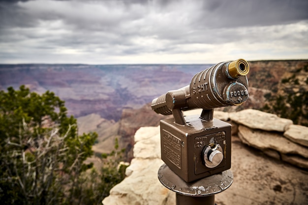 Beautiful scenery of a viewpoint telescope in Grand Canyon National Park, Arizona - USA