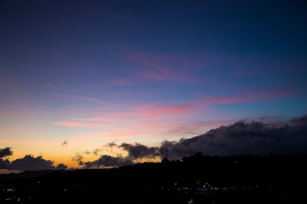 Beautiful scenic nature view during sunset