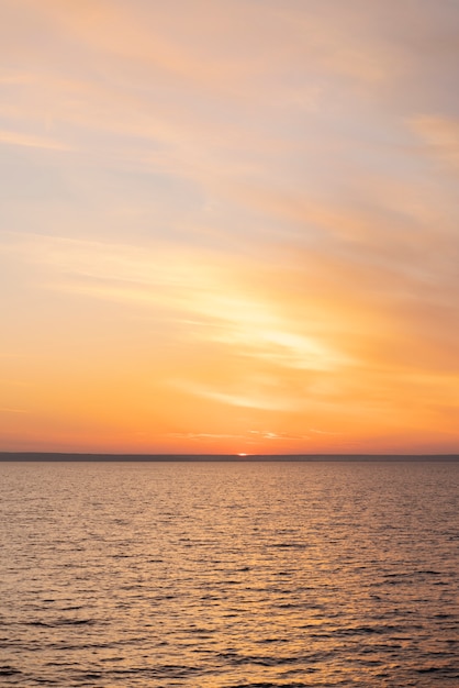 Beautiful seascape in wintertime