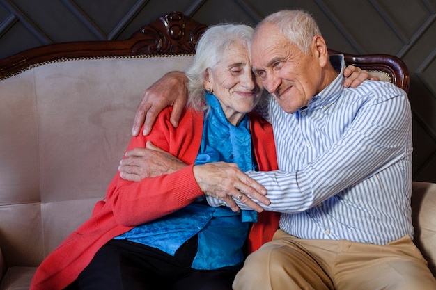 Free photo beautiful senior man and woman in love