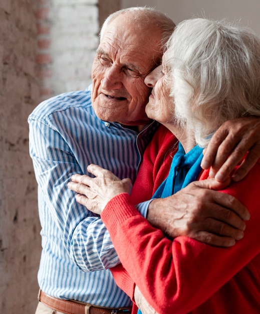 Beautiful senior man and woman together