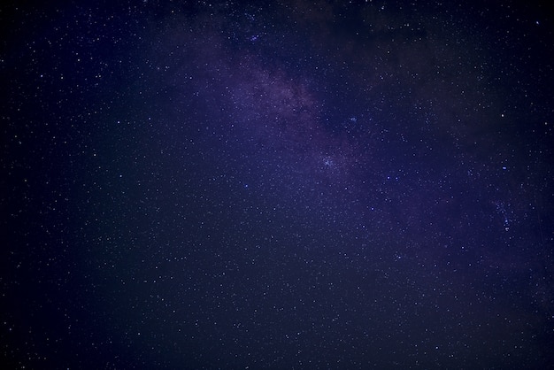 Beautiful shot of a blue and purple sky filled with starts