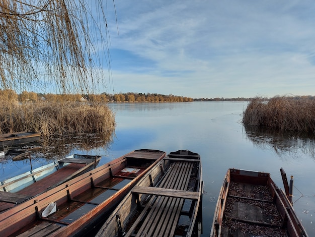 Free Photo beautiful shot of boats on the lake