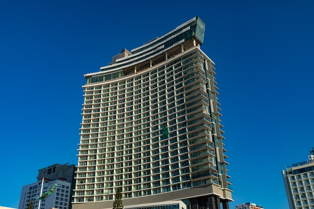 Free Photo beautiful shot of a building under a blue sky in nha trang