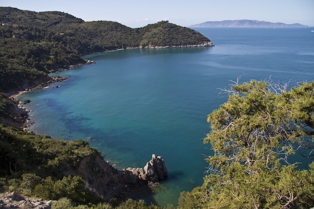 Beautiful shot of the coast near Cala Grande