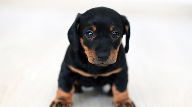 Beautiful shot of a cute small dog isolated