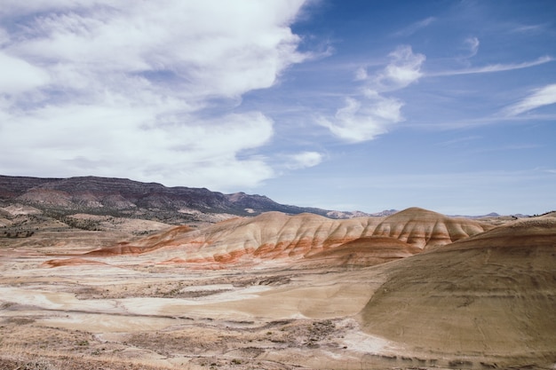 Beautiful shot of a large textured desert with sand piles