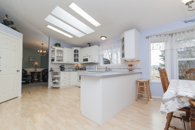 Beautiful shot of a modern house kitchen