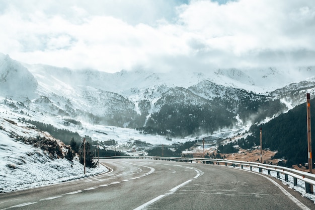 Beautiful shot of mountains covered with snow during a daytime