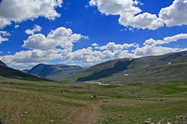 Beautiful shot of mountains and a green valley