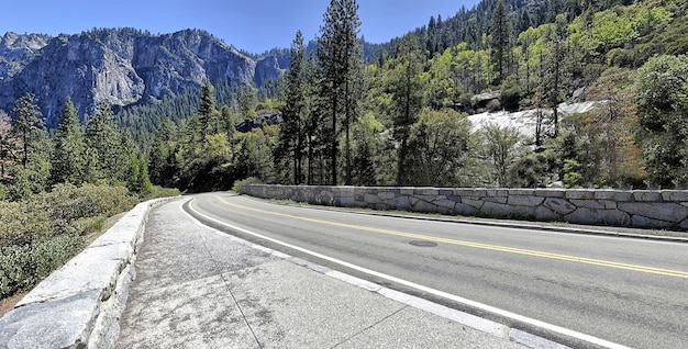 Beautiful shot of a Road to Half Dome in Yosemite Valley National Park California