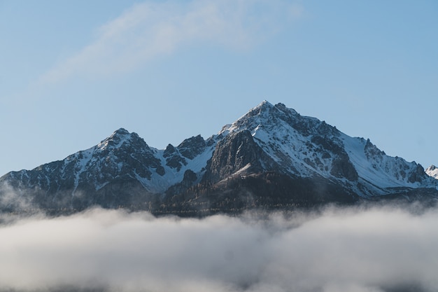 Free Photo beautiful shot of the top of a mountain