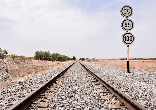 Beautiful shot of a train track