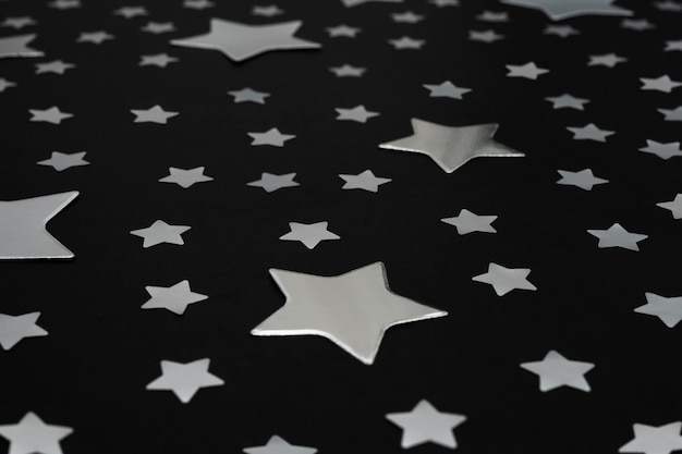 Free photo beautiful silver stars background