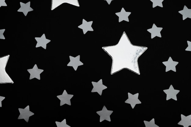 Free photo beautiful silver stars background