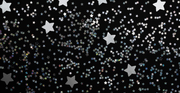 Beautiful silver stars background