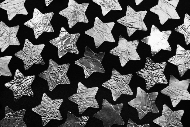 Free Photo beautiful silver stars background